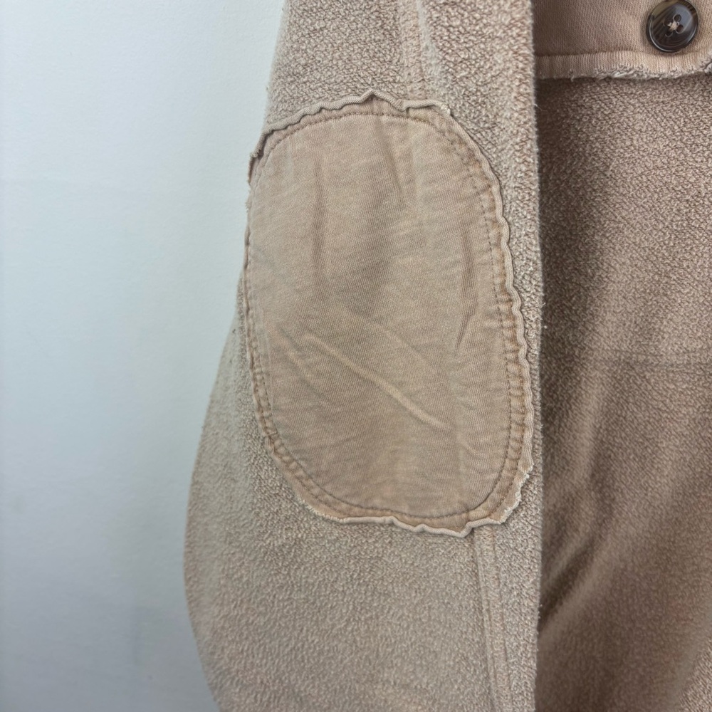 Free people Ruby Shacket distressed button front pockets size medium - Picture 4 of 13